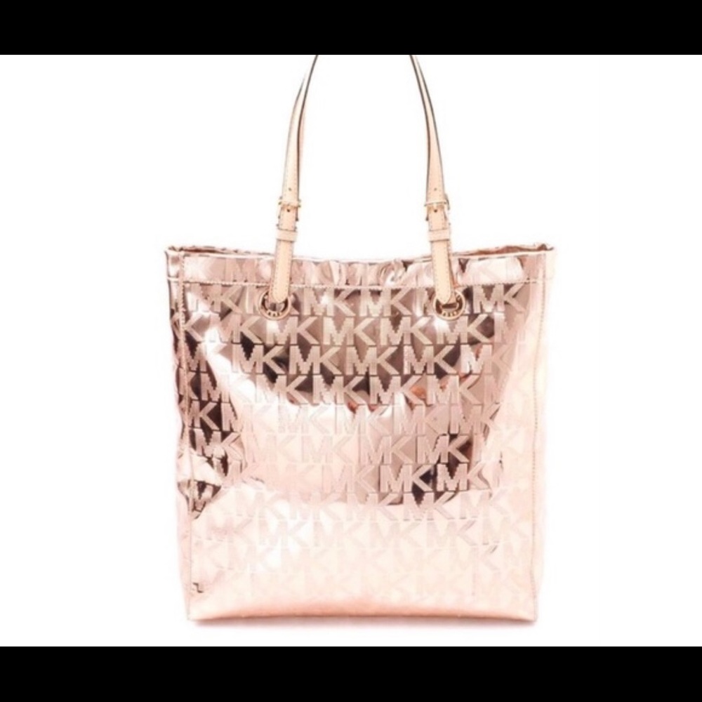 Micheal Kors rose gold tote
